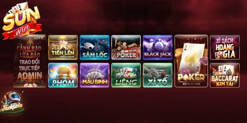Sơ bộ nội dung về sảnh game bài Sunwin